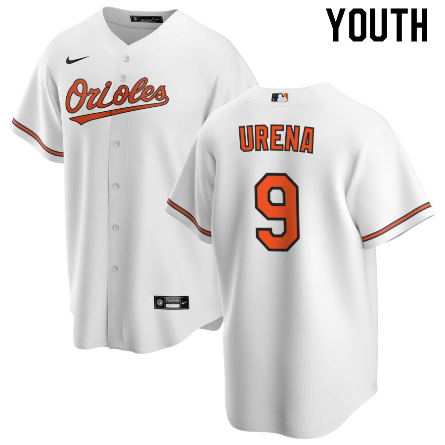 Nike Youth #9 Richard Urena Baltimore Orioles Baseball Jerseys Sale-White